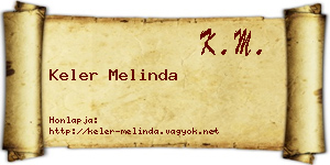 Keler Melinda névjegykártya