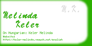 melinda keler business card